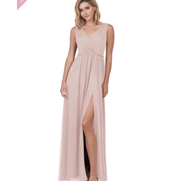 Azazie Dresses & Skirts - Azazie Dusty Rose maxi bridesmaids dress